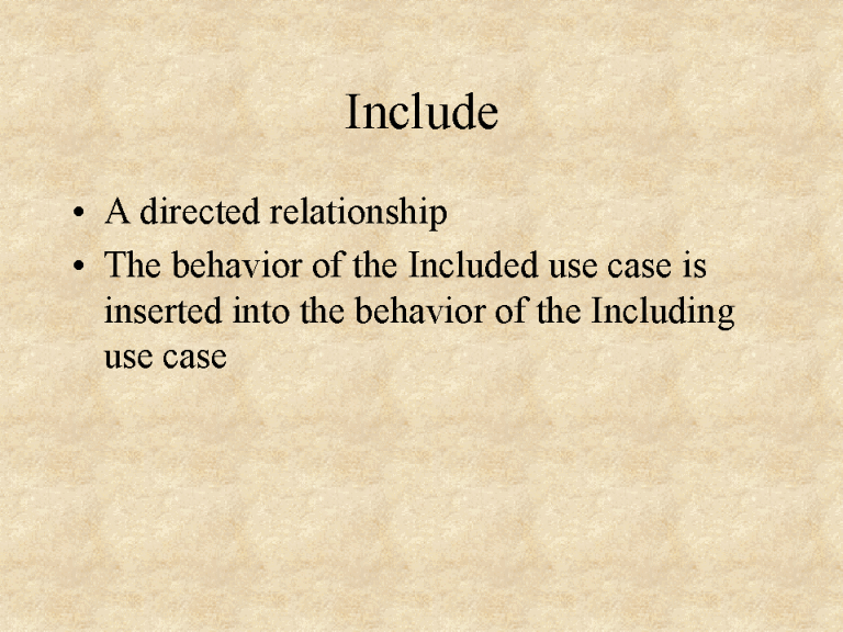 Include